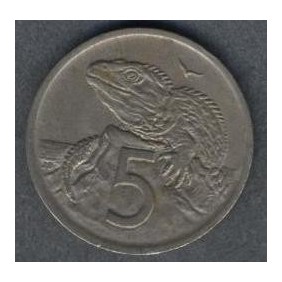 NEW ZEALAND 5 Cents 1974