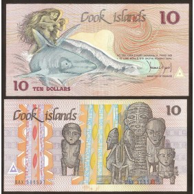 COOK ISLANDS 10 Dollars 1987