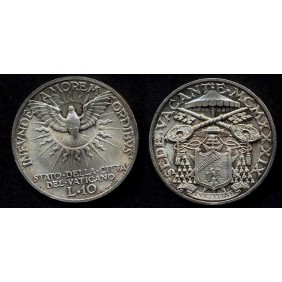 VATICANO 10 Lire 1939 AG...