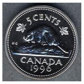 CANADA 5 Cents 1996