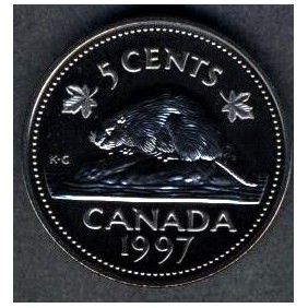 CANADA 5 Cents 1997