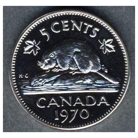 CANADA 5 Cents 1970