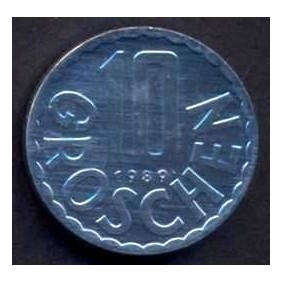 AUSTRIA 10 Groschen 1989 PROOF