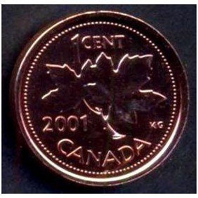 CANADA 1 Cent 2001