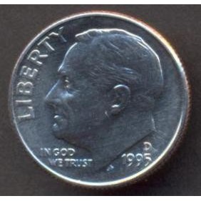 USA Roosevelt Dime 1995 D