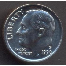 USA Roosevelt Dime 1990 P