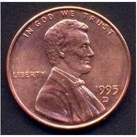 USA 1 Cent 1995 D Lincoln