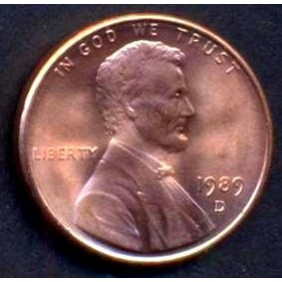 USA 1 Cent 1989 D Lincoln