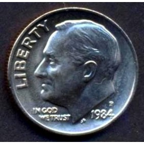 USA Roosevelt Dime 1984 P