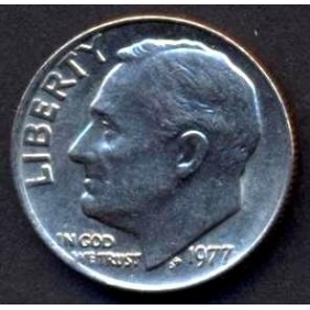 USA Roosevelt Dime 1977