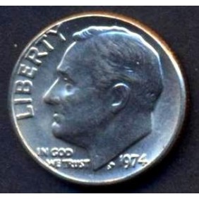 USA Roosevelt Dime 1974