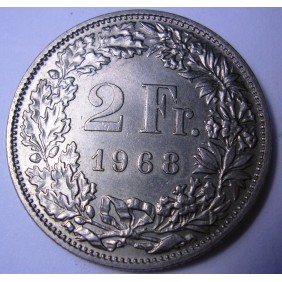 SWITZERLAND 2 Francs 1968