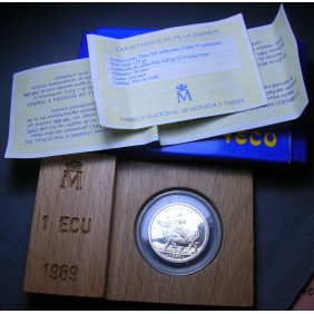 SPAIN 1 Ecu 1989 Europa AG...