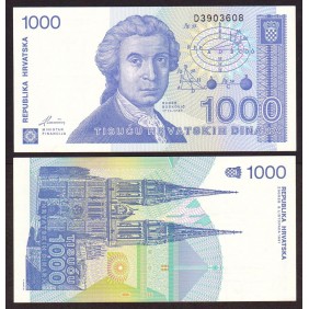 CROATIA 1000 Dinara 1991