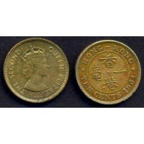 HONG KONG 10 Cents 1964 H