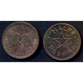 GHANA 1/2 Pesewas 1967