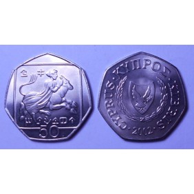 CYPRUS 50 Cents 2002...