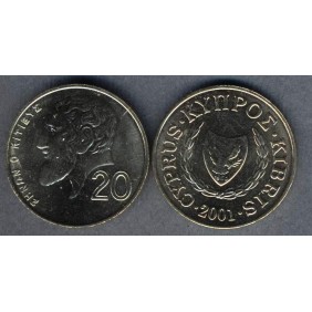 CYPRUS 20 Cents 2001