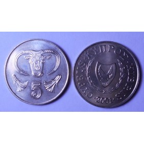 CYPRUS 5 Cents 2001
