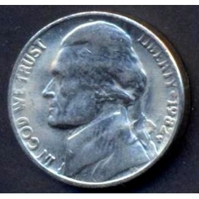 USA 5 Cents 1982 P Jefferson