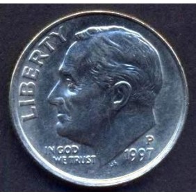 USA Roosevelt Dime 1997 P