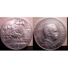 2 LIRE 1912 AG QUADRIGA...