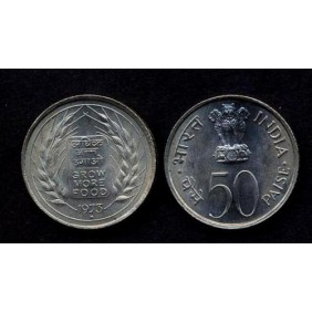 INDIA 50 Paise 1973 B FAO