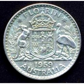 AUSTRALIA 1 Florin 1959 AG
