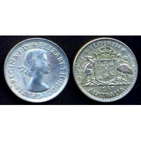 AUSTRALIA 1 Florin 1957 AG