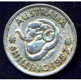AUSTRALIA 1 Shilling 1957 AG