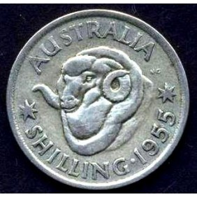 AUSTRALIA 1 Shilling 1955 AG