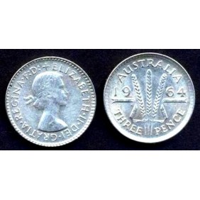 AUSTRALIA 3 Pence 1964 AG