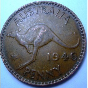 AUSTRALIA 1 Penny 1946 rare