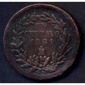 MEXICO 1 Centavo 1881 Mo