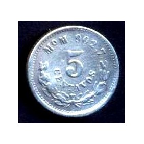 MEXICO 5 Centavos 1892 Mo M AG