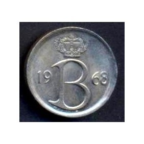 BELGIUM 25 Centimes 1968...