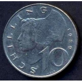 AUSTRIA 10 Schilling 1989