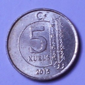 TURKEY 5 Kurus 2015