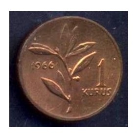 TURKEY 1 Kurus 1966