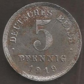 GERMANY EMPIRE 5 Pfennig...