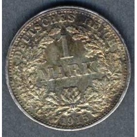 GERMANY EMPIRE 1 Mark 1915 F