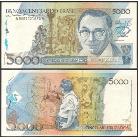 BRAZIL 5000 Cruzados 1988