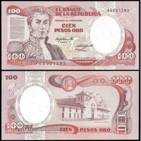 COLOMBIA 100 Pesos Oro 1984