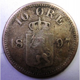 NORWAY 10 Ore 1897 AG