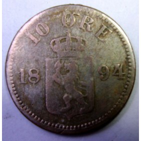 NORWAY 10 Ore 1894 AG