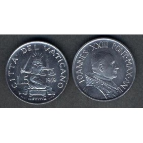 VATICANO 5 Lire 1959