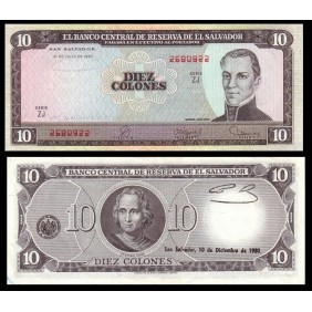 EL SALVADOR 10 Colones 1980