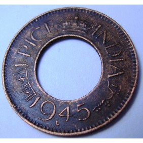 BRITISH INDIA 1 Pice 1945 L