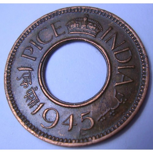 BRITISH INDIA 1 Pice 1945 (c)