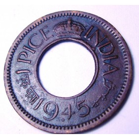BRITISH INDIA 1 Pice 1945 (b)